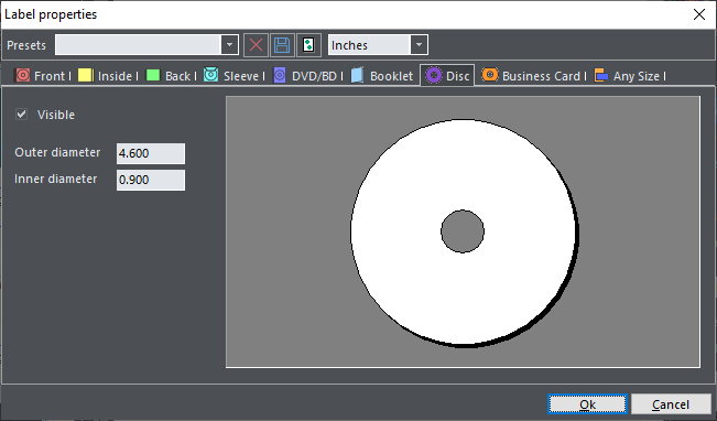 Label properties